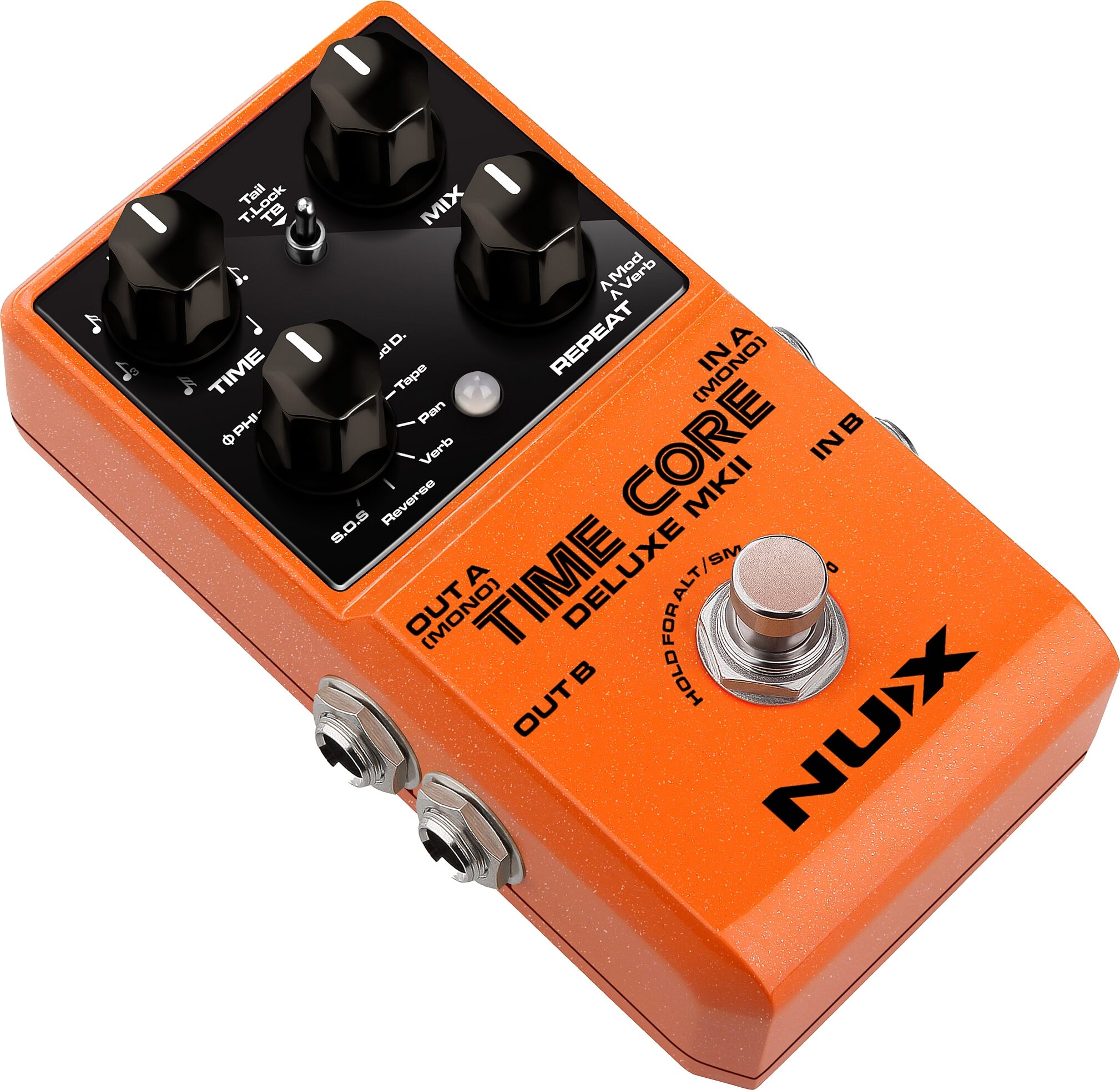 NUX Time Core Deluxe MKII Multi Delay Pedal, New, Action Position Back
