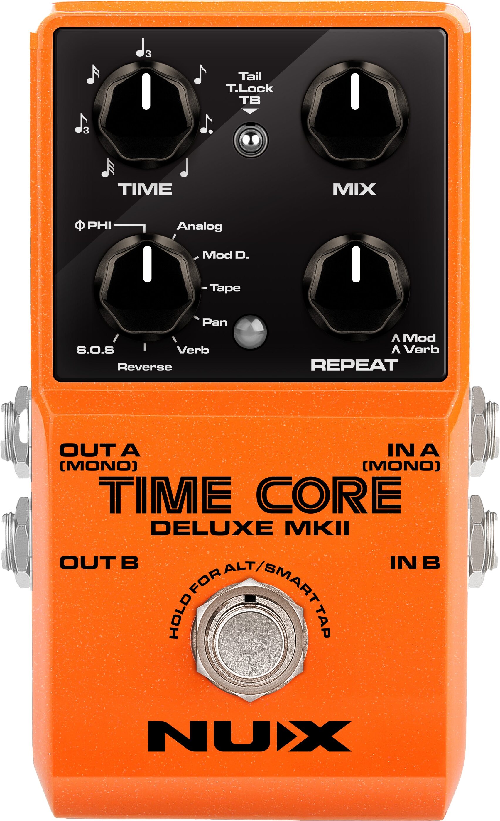 NUX Time Core Deluxe MKII Multi Delay Pedal, New, Action Position Back