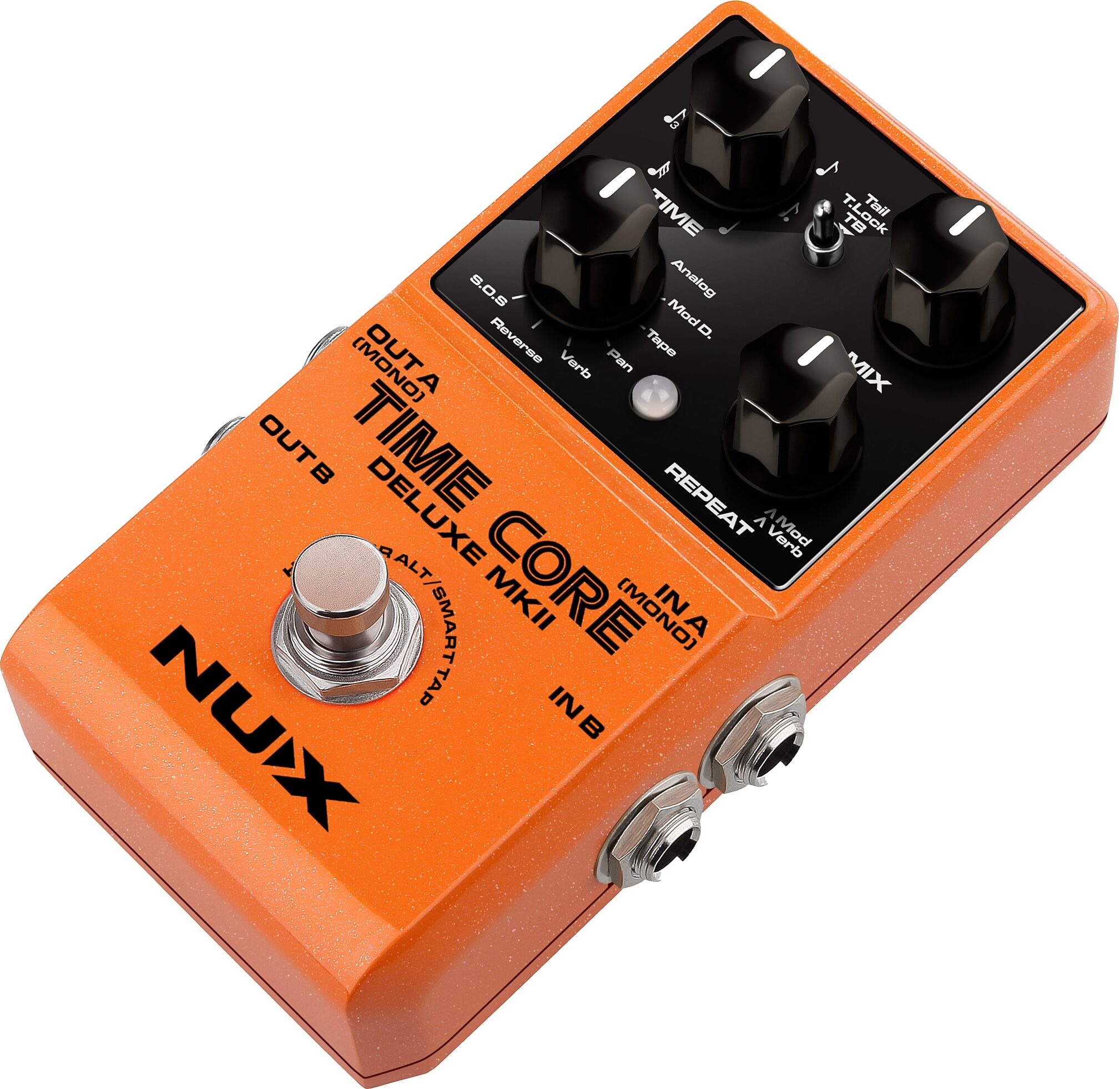 NUX Time Core Deluxe MKII Multi Delay Pedal, New, Action Position Back