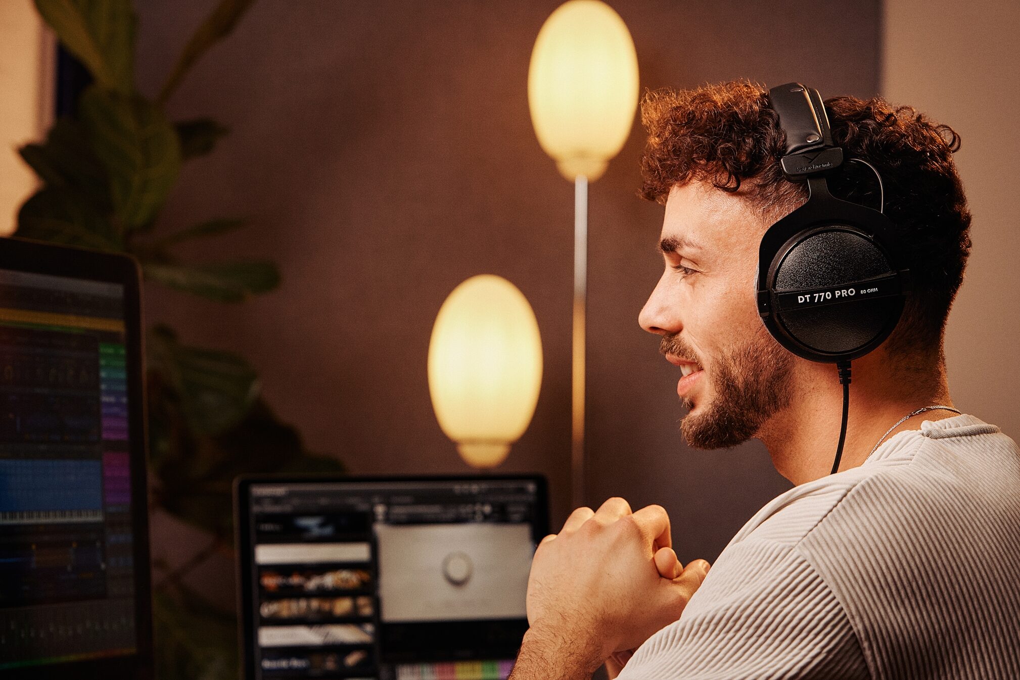 Beyerdynamic DT 770 PRO Closed-Back Headphones, 80 Ohms, In Use