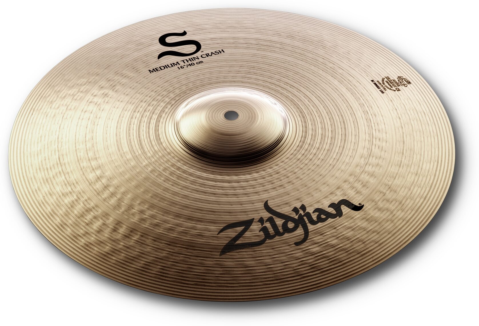 Zildjian S-Series Performer Cymbal Set, 14" Hats, 16" and 18" Crashes, 20" Ride, Action Position Back