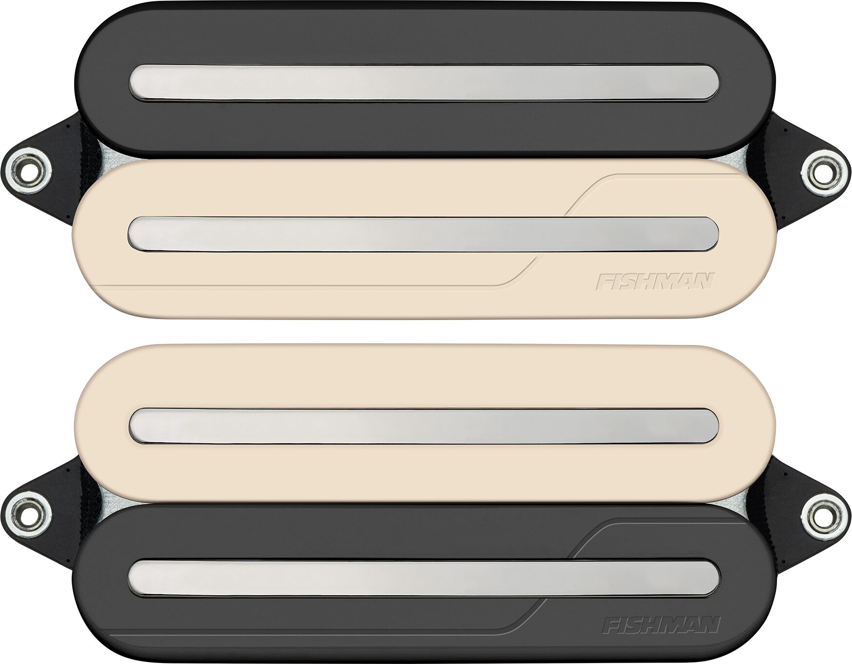 Fishman Fluence Modern Open-Core HB-7 Humbucker 7-String Electric Guitar Pickup Set, Reverse Zebra, Nickel Blade, Open Box (Very Good), Main