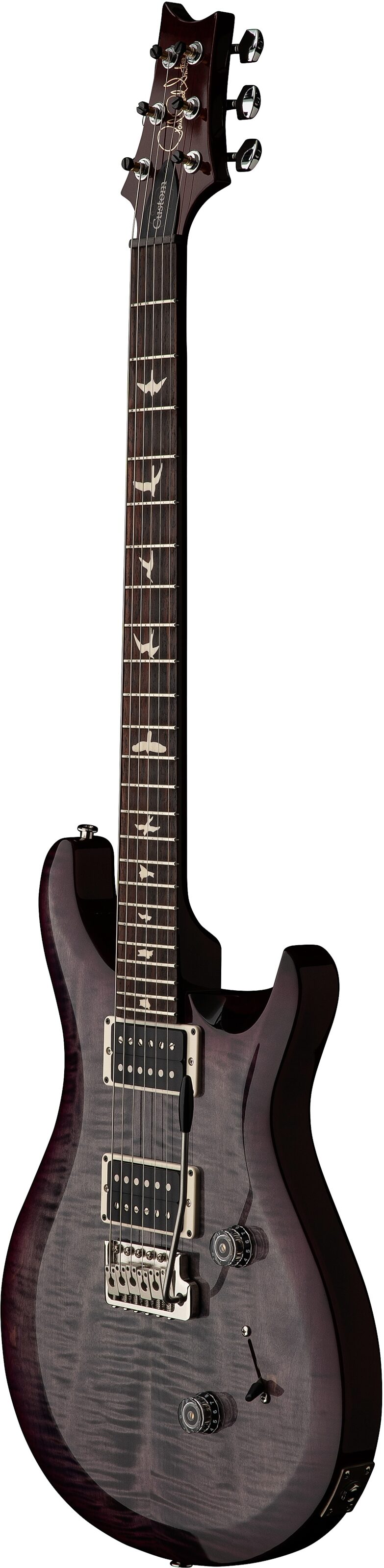 PRS Paul Reed Smith S2 Custom Color 24 Electric Guitar (with Gig Bag), Faded Gray Black Purple Burst, Open Box (Good), Action Position Back
