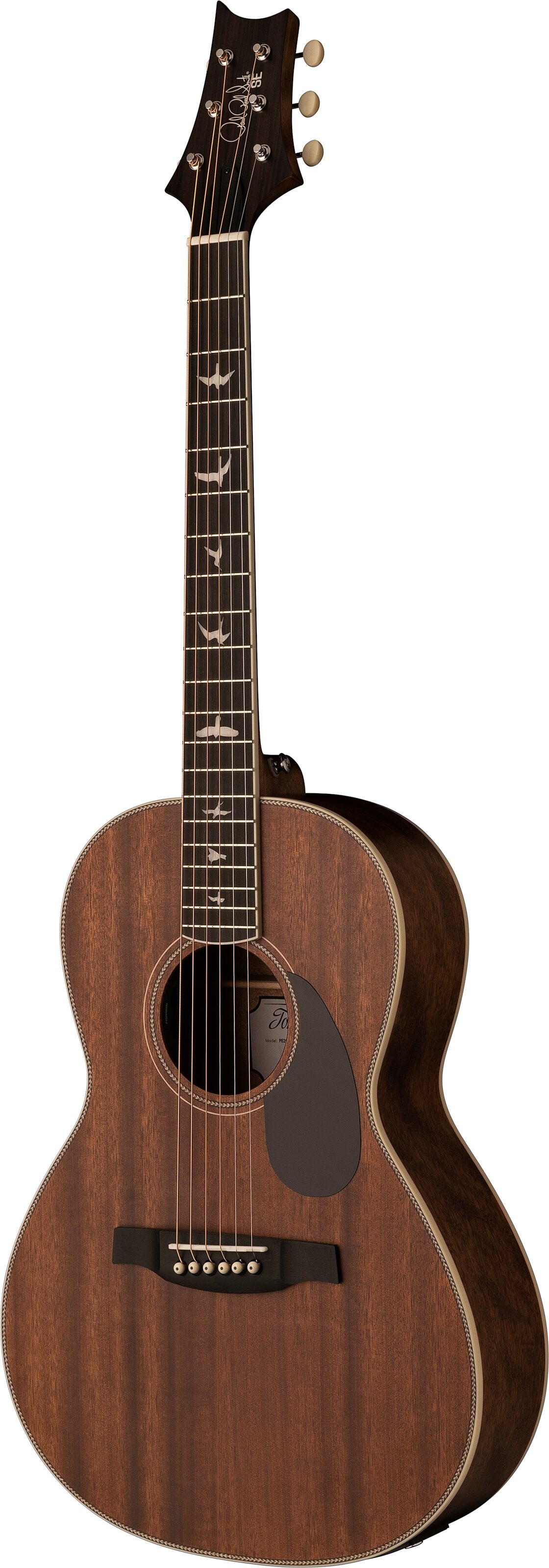 PRS Paul Reed Smith SE P20E Parlor Acoustic-Electric Guitar (with Gig Bag), Action Position Back