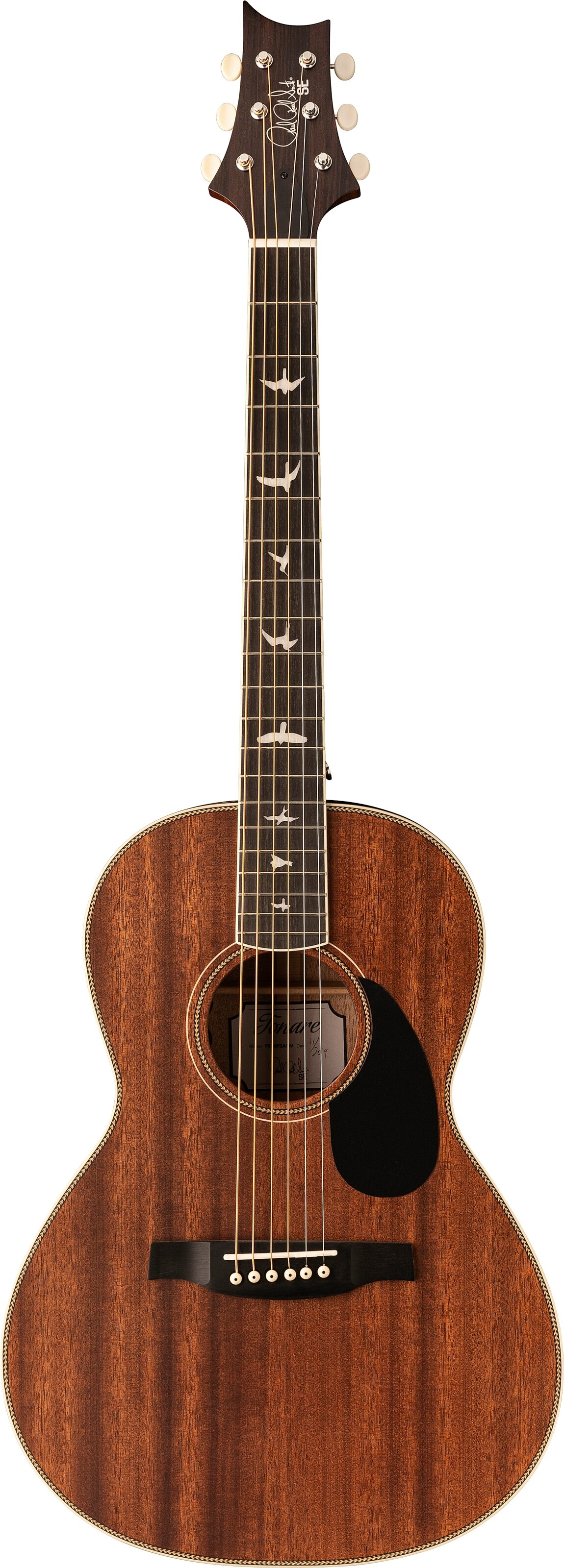 PRS Paul Reed Smith SE P20E Parlor Acoustic-Electric Guitar (with Gig Bag), Action Position Back
