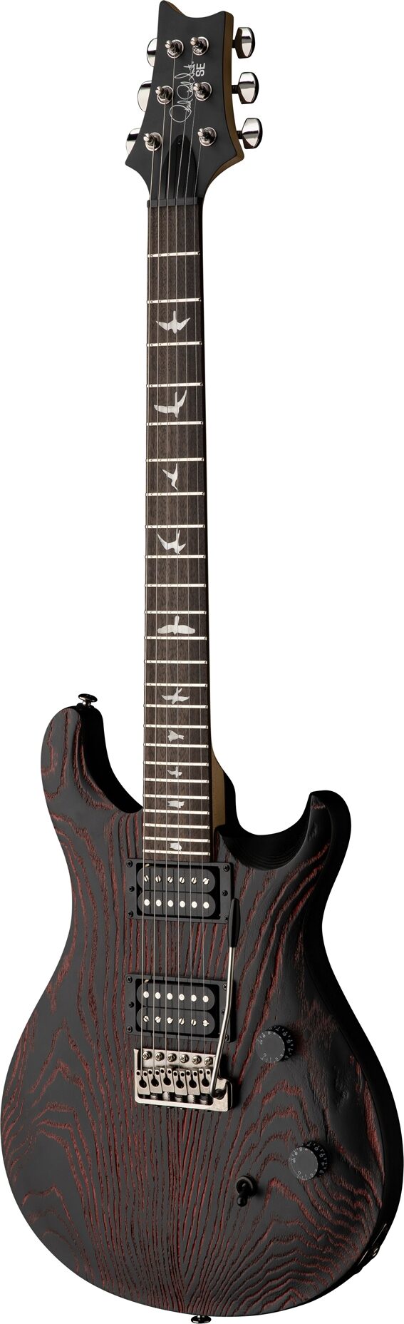 PRS Paul Reed Smith SE Swamp Ash CE24 Sandblasted Limited Edition Electric Guitar (with Gig Bag), Action Position Back