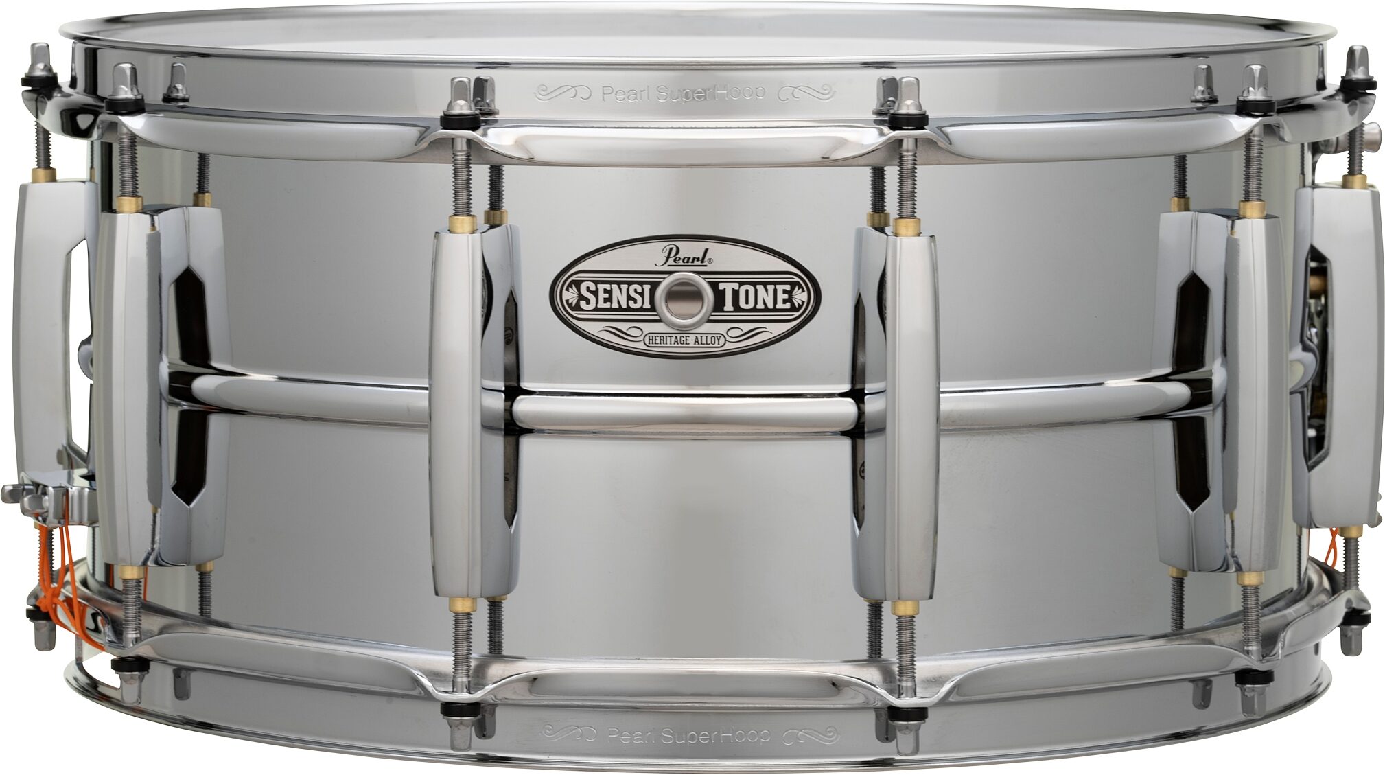 Pearl Sensitone Heritage Alloy Steel Snare, 6.5x14", Action Position Back