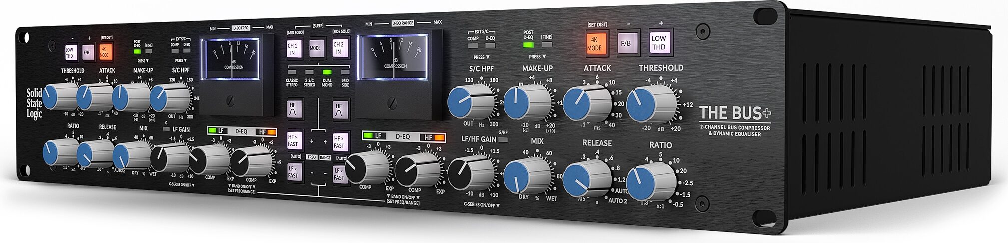 Solid State Logic SSL The Bus+ 2-Channel Bus Compressor and Dynamic Equalizer, New, Action Position Back