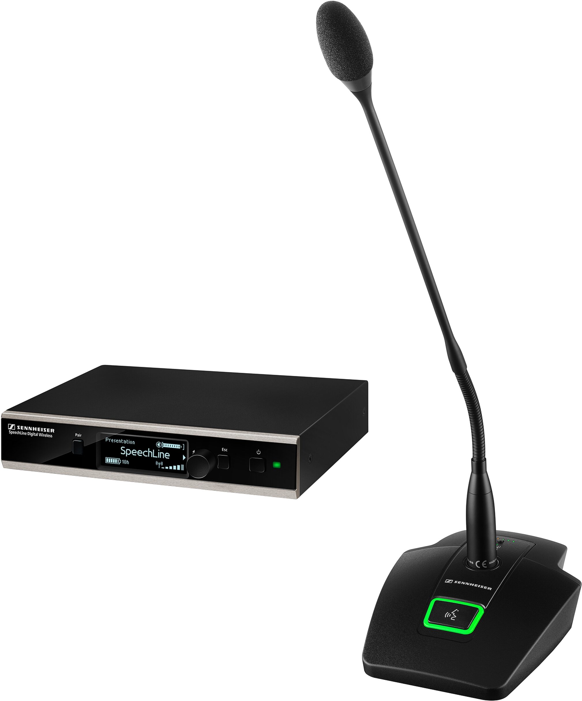 Sennheiser SL TS 153 GN-L Set DW Podium Gooseneck Wireless Microphone System, New, Action Position Back