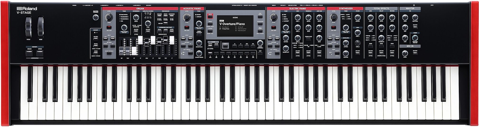 Roland V-STAGE 88 Weighted Stage Keyboard, 88-Key, New, Action Position Back