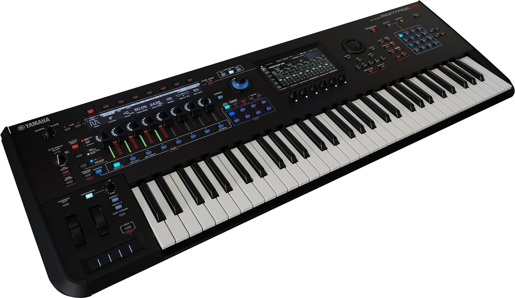 Yamaha Montage M6 Keyboard Synthesizer, 61-Key, New, Action Position Back