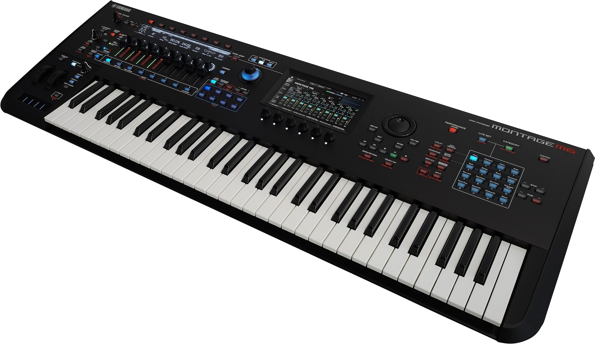 Yamaha Montage M6 Keyboard Synthesizer, 61-Key, New, Action Position Back