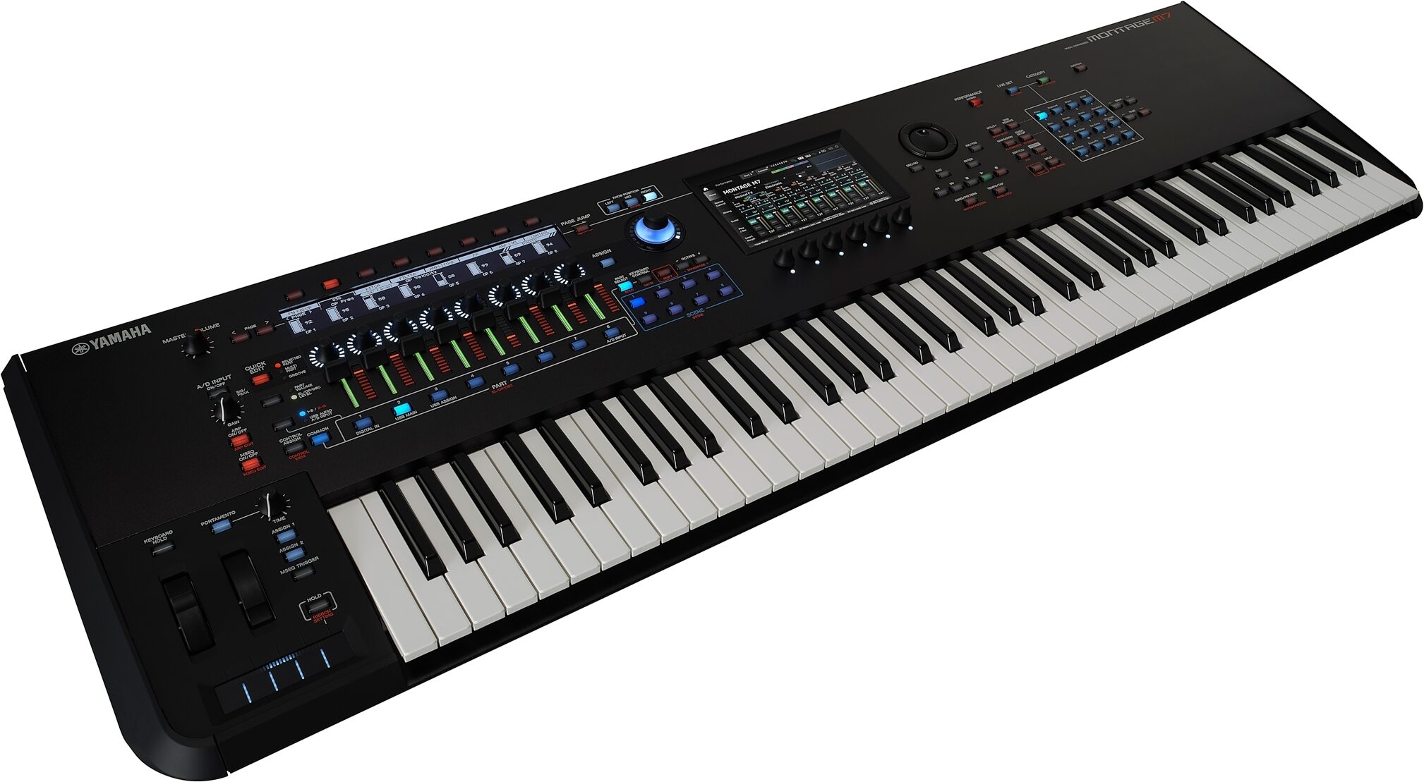Yamaha Montage M7 Keyboard Synthesizer, 76-Key, New, Left