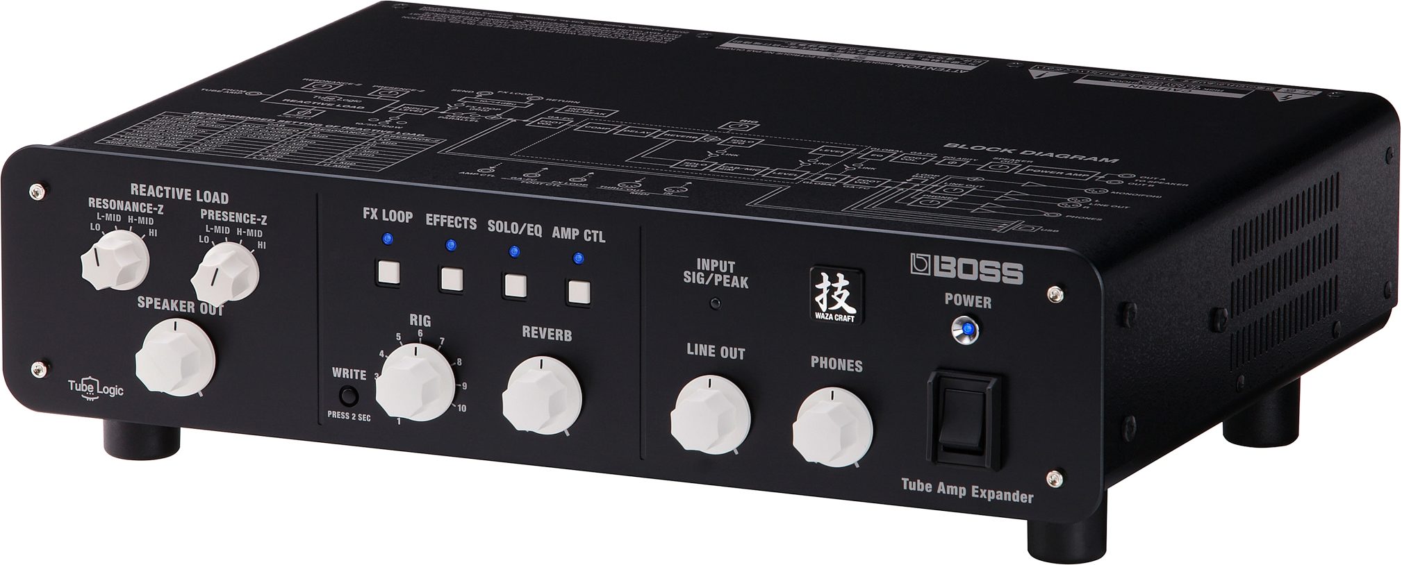 Boss Waza Tube Amp Expander, New, Action Position Back