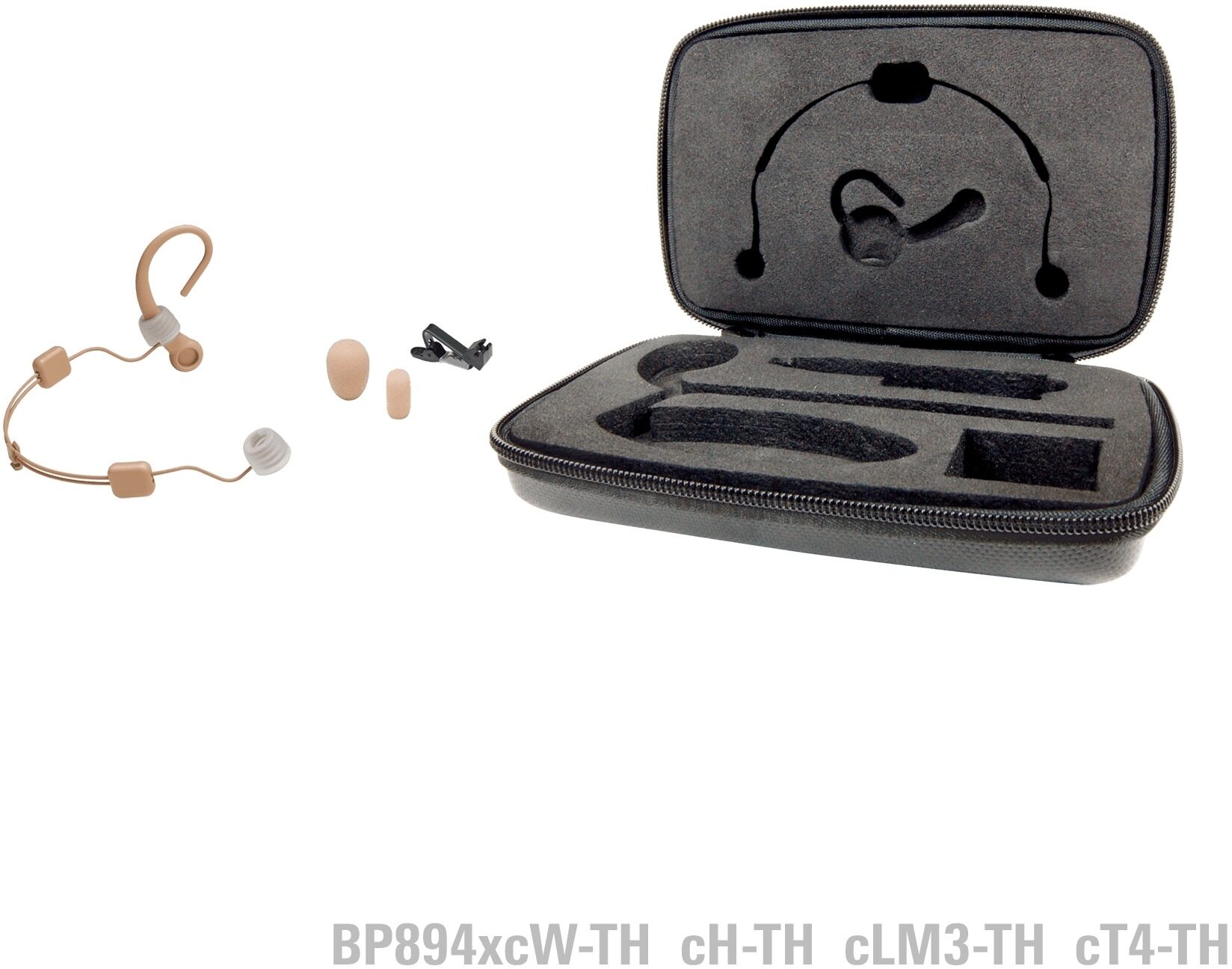 Audio-Technica BP894x-cT4 Cardioid Condenser Headworn Microphone, Beige, Open Box (Very Good), Action Position Back