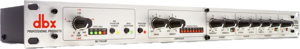dbx 286S Microphone Preamplifier and Channel Strip Processor, New, Angle