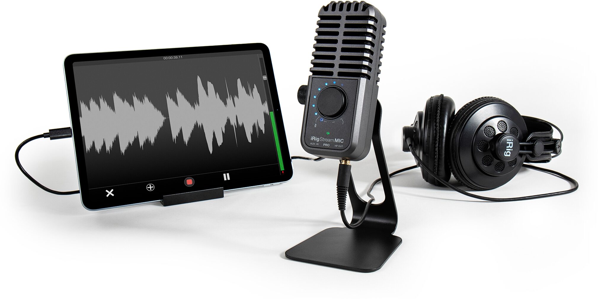 IK Multimedia iRig Stream Mic Pro USB Microphone, New, Action Position Back