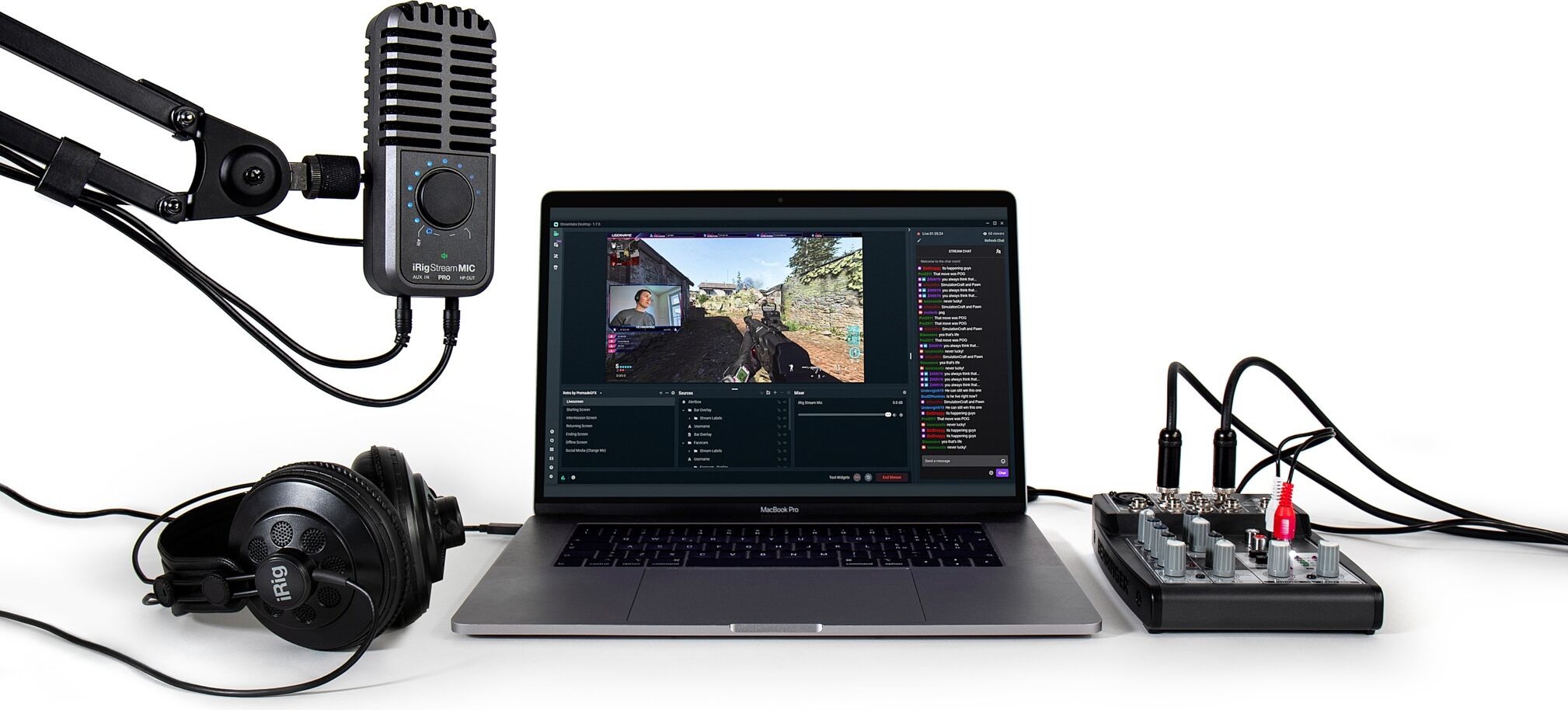 IK Multimedia iRig Stream Mic Pro USB Microphone, New, Action Position Back