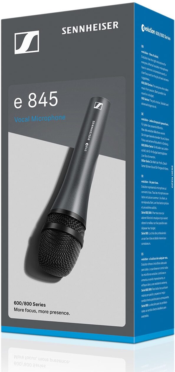 Sennheiser e845 Supercardioid Dynamic Handheld Microphone, E 845, Package