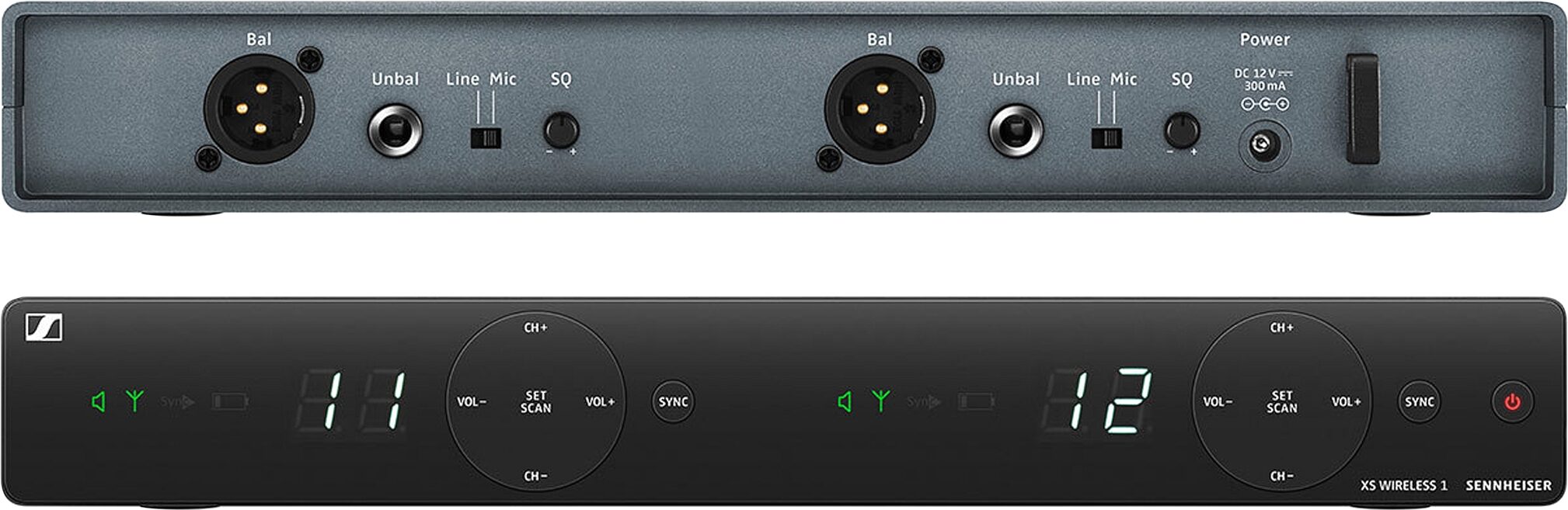 Sennheiser XSW 1-825 Dual Vocal Wireless Microphone System, Band A (548 - 572 MHz), Action Position Back