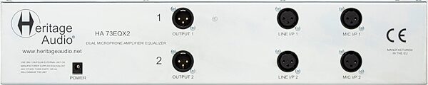open zoom image for Heritage Audio HA73EQX2 Elite Series 2-Channel Microphone Preamplifier with Equalizer, New, Action Position Back