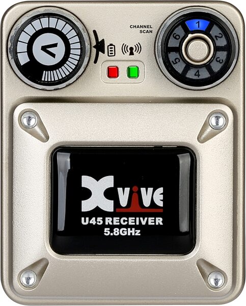 open zoom image for Xvive U45 5.8 GHz Digital Wireless In-Ear Monitor System, Original Silver, Action Position Back