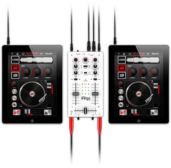 open zoom image for IK Multimedia iRig Mix Mixer for iDevices, In Use with iPads