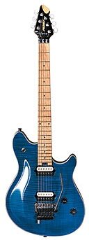 open zoom image for Peavey EVH Wolfgang Flame Top TR Electric Guitar, Transparent Blue
