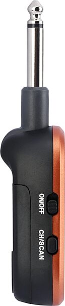 open zoom image for Xvive A58 Digital 5.8 GHz Wireless Guitar System, Orange, Receiver Side