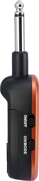 open zoom image for Xvive A58 Digital 5.8 GHz Wireless Guitar System, Orange, Transmitter Side