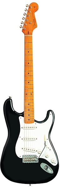 open zoom image for Fender American Vintage '57 Stratocaster Electric Guitar (Maple with Case), Black
