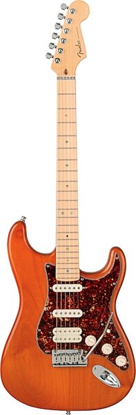 open zoom image for Fender American Deluxe Stratocaster HSS Electric Guitar (Maple, with Case), Amber
