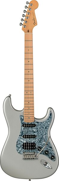 open zoom image for Fender American Deluxe Stratocaster HSS Electric Guitar (Maple, with Case), Chrome Silver
