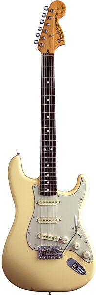 open zoom image for Fender Yngwie Malmsteen Stratocaster Electric Guitar (Rosewood, with Case), Vintage White