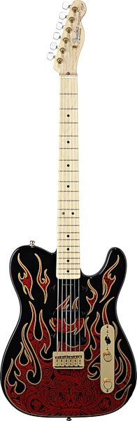 open zoom image for Fender James Burton Telecaster Electric Guitar (with Case), Red Paisley Flame