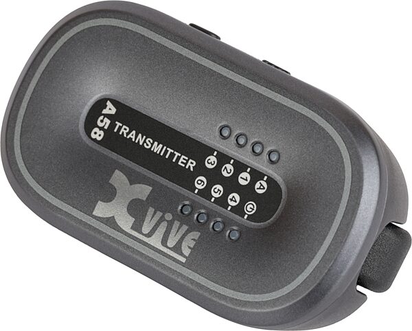 open zoom image for Xvive A58T 5.8GHz Digital Wireless Guitar Transmitter, New, Action Position Back