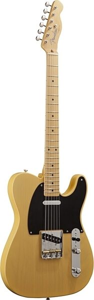 open zoom image for Fender American Vintage '52 Telecaster Electric Guitar, with Maple Fingerboard and Case, Butterscotch Blonde Angle