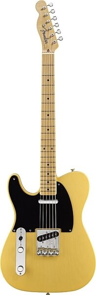 open zoom image for Fender American Vintage '52 Telecaster Left-Handed Electric Guitar, with Maple Fingerboard and Case, Butterscotch Blonde