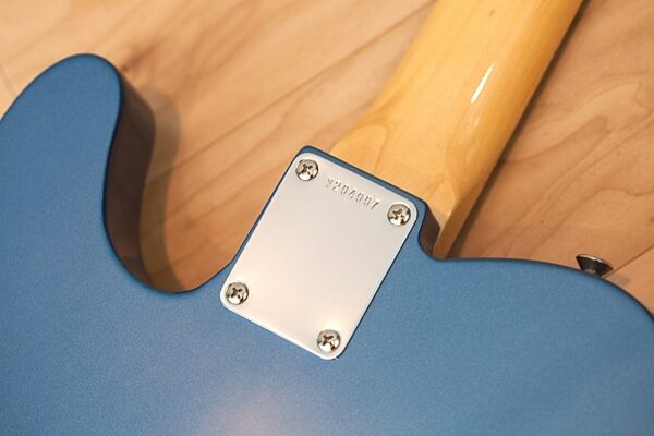 open zoom image for Fender American Vintage '64 Telecaster Electric Guitar, with Rosewood Fingerboard and Case, Lake Placid Blue Neckplate