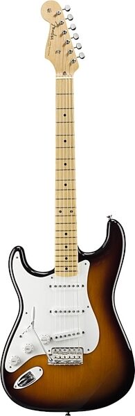 open zoom image for Fender American Vintage '56 Stratocaster Left-Handed Electric Guitar, with Maple Fingerboard and Case, 2-Color Sunburst