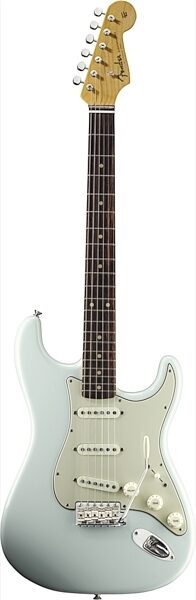 open zoom image for Fender American Vintage '59 Stratocaster Electric Guitar, with Rosewood Fingerboard and Case, Faded Sonic Blue