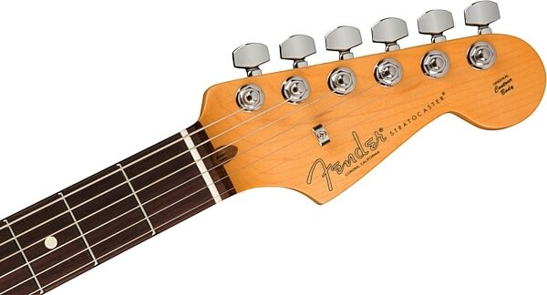 open zoom image for Fender American Pro II HSS Stratocaster Electric Guitar, Rosewood Fingerboard (with Case), Mercury, Action Position Back