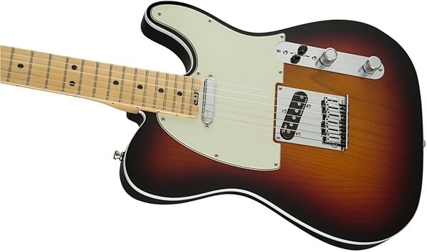 open zoom image for Fender American Elite Telecaster Electric Guitar (Maple, with Case), 3-Color Sunburst Body Left