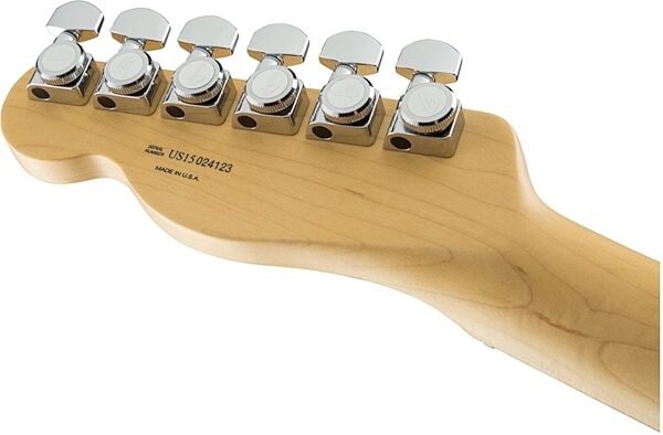 open zoom image for Fender American Elite Telecaster Electric Guitar (Maple, with Case), Autumn Blaze Metallic Headstock Back