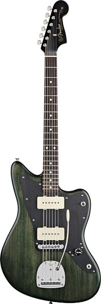open zoom image for Fender Thurston Moore Jazzmaster Electric Guitar (with Case), Forest Green Transparent