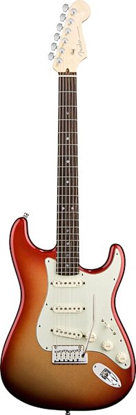 open zoom image for Fender American Deluxe Stratocaster Electric Guitar (Rosewood with Case), Sunburst Metallic