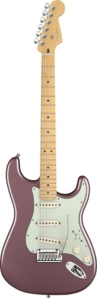 open zoom image for Fender American Deluxe Stratocaster Electric Guitar (Maple with Case), Burgundy Mist