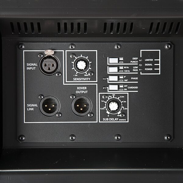 open zoom image for RCF SUB 8004-AS Powered Subwoofer (2500 Watts), New, Rear Panel Detail