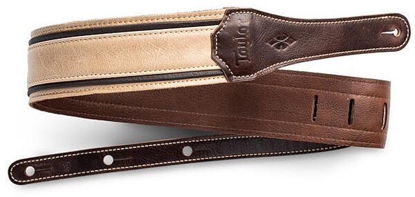 open zoom image for Taylor Reflections 2.5" Leather Guitar Strap, Spruce/Ebony, Main--TW-Straps-4111-25