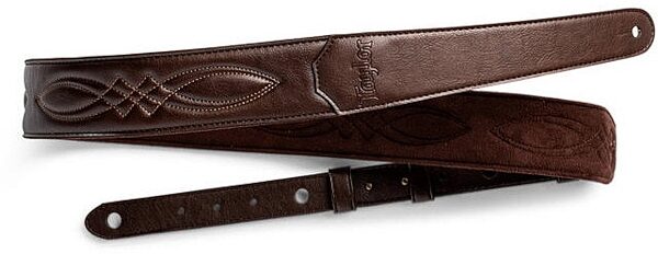 open zoom image for Taylor 2" Vegan Leather Guitar Strap, Chocolate Brown, Main--TW-Straps-4200-20